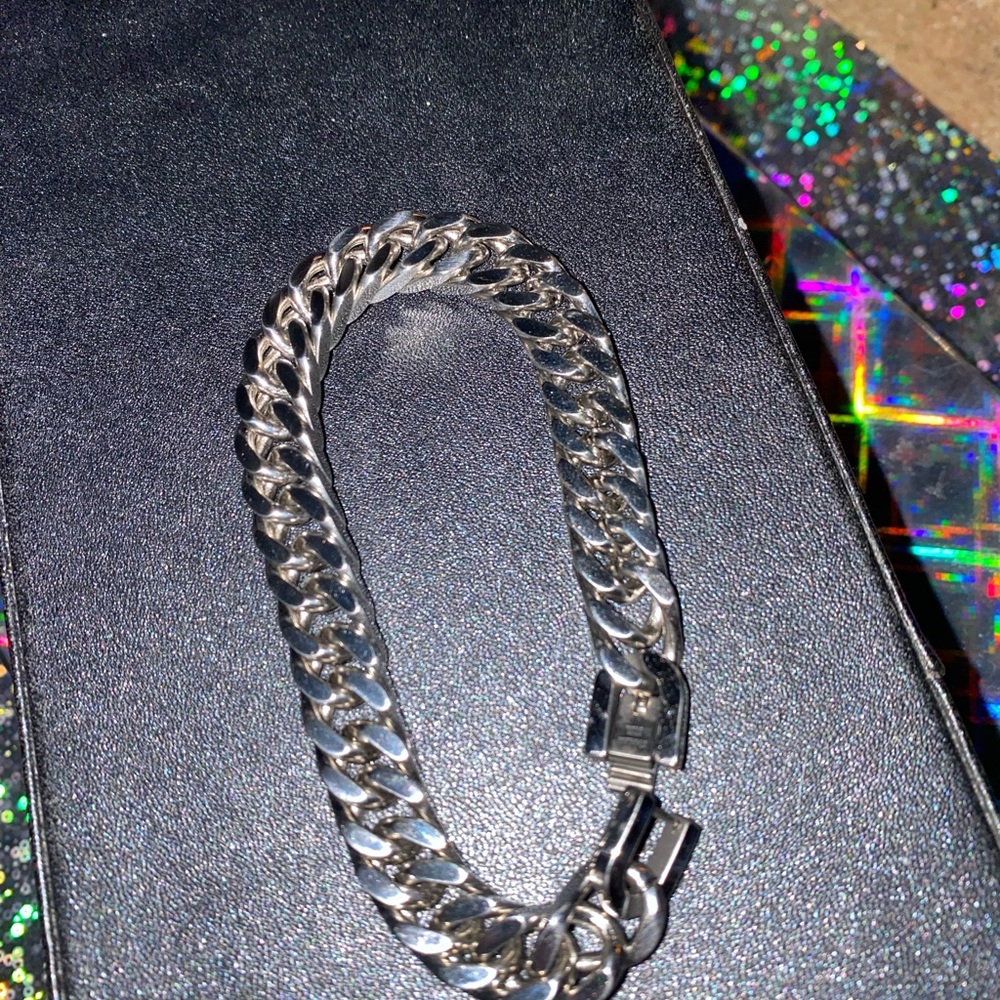 8” SOLID STEEL CURB BRACELET HEAVY DUTY NEW !!